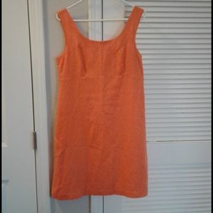 Laura Ashley orange linen blend slip dress, sz 10